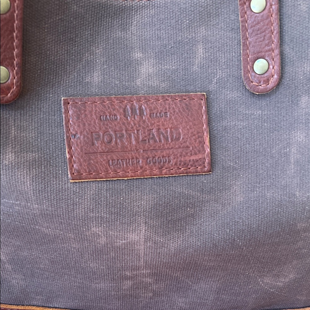 Portland Leather Good Big Big Tote Waxed Canvas Nutmeg - Picture 14 of 16